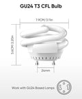 UL Listed 13W GU24 CFL Light Bulb 2700K Soft White 1000 Lumen Spiral With Twist Lock Base dimensions and design features