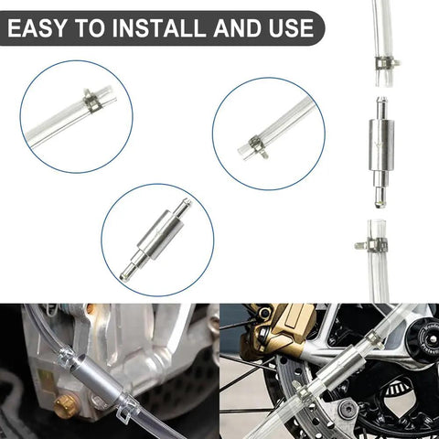 Two Pack Brake Bleeder Hose With One Way Check Valve For Motorcycle Clutch And Brake Bleeding Tool Pro Grade Hydraulic System Kit