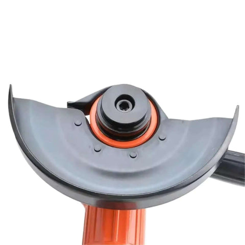 Close-up of High Torque 180mm Pneumatic Angle Grinder head showing disc and casing, designed for industrial metal cutting.