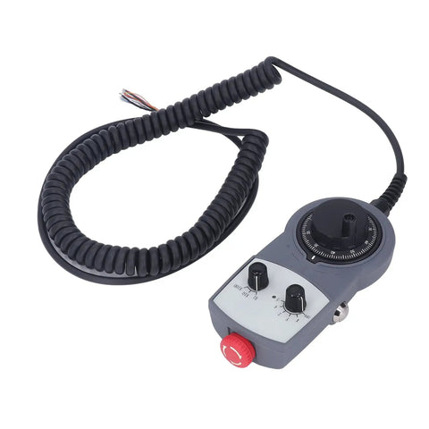 Electronic CNC Handwheel Controller With Emergency Stop, ABS Handwheel For Precise 0-5 kHz Feedback, 5V-26V Power Supply