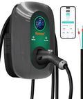 Level 2 EV Charger Hardwired 48 Amp J1772 Charger 240V Home Charging Station With App WiFi Smart Display and 25 Ft Cable