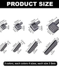 24 Piece Metal Zipper Latch Slider Retainer Kit In Three Colors With Size 3 5 8 10 Insertion Pins Zipper Bottom Stopper