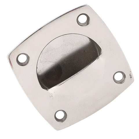 Badass Marine Grade Solid Stainless Steel Flush Pull Handle Rust Proof Cabinet Hardware Minimalist Square Design For Boats Cabins Decks And Kitchen Cabinetry