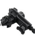 Built Tough Power Steering Gear Box Assembly For Jeep Wrangler 3.6L V6 2007 Through 2017 side view of heavy-duty gearbox with black finish.