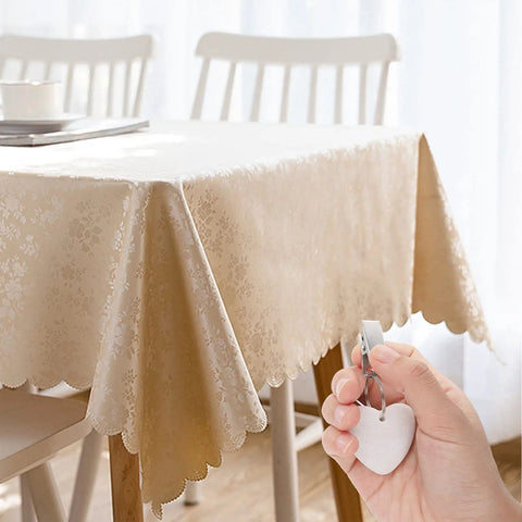 12 Pieces White Heart Shaped Stone Tablecloth Weights With Metal Clips For Indoor Outdoor Use Keeps Table Covers Flat At Picnics And Hangouts Durable Marble Feel Decor