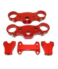 Red CNC Aluminum Triple Clamp Set For Pit Dirt Bike Forks 45mm And 48mm With 22mm Handlebar 165mm Center To Center