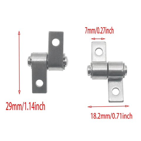 4 Pack Stainless Steel 360 Degree Damping Hinge With Torque Friction Positioning Hinge Shaft for laptops, dimensions shown