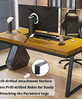 Beefed Up Heavy Duty Trapezoid Metal Table Legs 28 Inch Set Of 2 Black With 1000lb Load Capacity under office desk