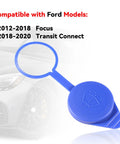Ford Focus Windshield Washer Fluid Reservoir Cap Replacement 2012-2018 Direct Fit CP9Z17A605A blue plastic cap