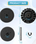 Replacement Turbine Bearing Kit For Polaris Drive Train Gear 360 380 Pool Cleaners, dimensions of parts displayed