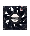 24V Welding Machine Cooling Fan 92X38MM High Airflow Dual Ball Bearing Low Noise Heavy Duty Industrial Grade For Power Supplies And Cabinets 2 Pin 2 Wire Mount Kit Universal Case Fan, black