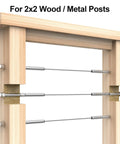 10 Pack 3 By 16 Inch Cable Railing Swage Threaded End Fittings Tension Terminals For Deck Railing 316 Stainless Steel Marine Grade Easy Install