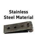 Set Of Four Folding Butt Hinges In Silver Stainless Steel For Cabinets And Doors Heavy Duty Small Strap Hinges DIY Friendly 84Mm Long