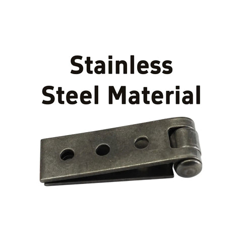 Set Of Four Folding Butt Hinges In Silver Stainless Steel For Cabinets And Doors Heavy Duty Small Strap Hinges DIY Friendly 84Mm Long
