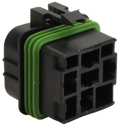 Front view of Weatherproof Automotive Relay Kit with 50 Amp Normally Open and 30 Amp Normally Closed Relays, sealed vibration-resistant socket.