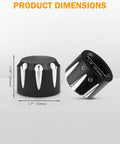 Black Front Axle Nut Cover Cap CNC Aluminum Compatible With Harley Davidson Touring Road King dimensions illustration