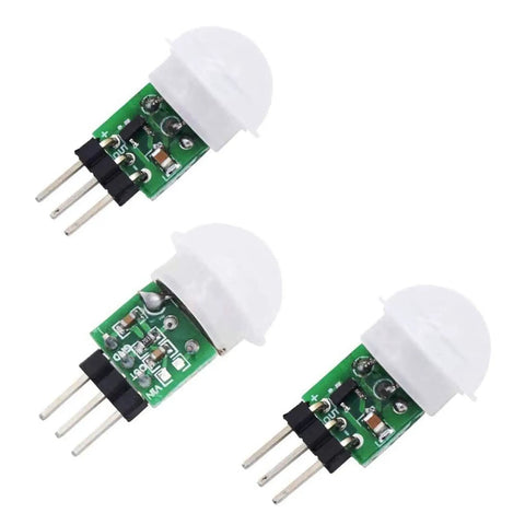 Five Pack PIR Motion Sensor Module With Pyroelectric Infrared Tech Top Notch Sensitivity Passive IR Sensor For Automatic Lighting And Home Security Ideal For Smart Home Projects And Easy Indoor Detection, five green PCB modules