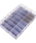 Shop Grade Metric Socket Head Cap Screw Assortment Kit With 1600 Pieces in clear case, organized by size, made of durable carbon steel.