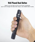 Archer 2A V3 LED Flashlight 500 Lumens Mini AA EDC Pocket Rocket Light held in hand highlighting dual switch design