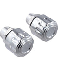 2-Pack NPT Threaded Breather Cap Reducer With 40 Micron Oil Filter For Gear Tanks in steel with a shiny finish.