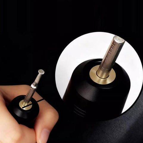 Close-up of Mini Cordless Rotary Tool Kit With USB Charging, showing grinding head detail.