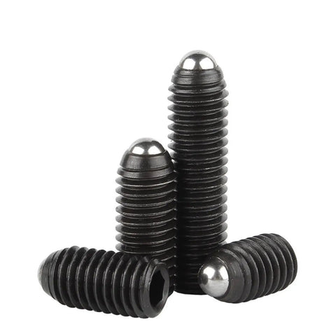 Premium Spring Ball Plunger Set Screws M10 By 20mm Black Coated Grade 129 Alloy Steel Hex Socket Allen Grub Bolts in a group