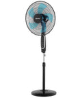 18 Inch Pedestal Fan With Remote Control And Killer Airflow 9 Speed Settings 3 Modes Oscillating Adjustable Height Quiet DC Motor