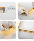 Installation process of Rock Solid L Shaped Corner Brace Brackets 30 Pack 35x13mm for framing picture support.