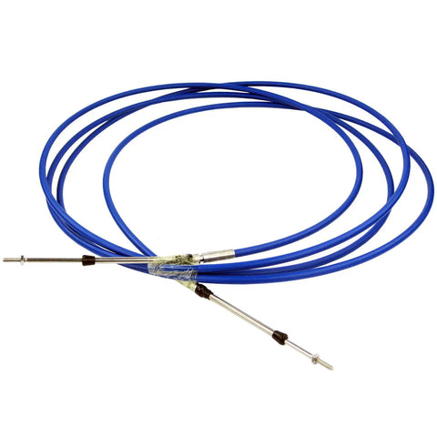 33C Throttle And Shift Remote Control Cable Kit For Yamaha Outboard Engine Boat Steering System Blue 16 Foot Coiled Cable