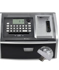 Front view of Interactive Talking ATM Bank For Kids With Savings Piggy Bank Learn Deposits And Withdrawals Motorized Bill Feeder USB Charging Hub