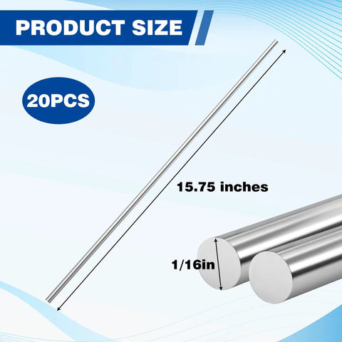 Pro Grade TIG Welding Rods 20 Pcs ER308L Stainless Steel Filler Wire 1/16 x 16 In Low Splatter For Strong Welds Great Corrosion Resistance