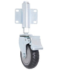 Heavy Duty Gate Support Wheel That Handles Weight Like A Champ And Rolls Buttery Smooth With Spring Loading And Foot Brake ideal for wood or metal yards