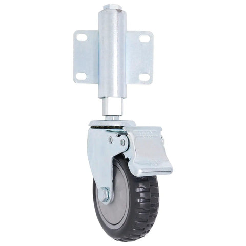 Heavy Duty Gate Support Wheel That Handles Weight Like A Champ And Rolls Buttery Smooth With Spring Loading And Foot Brake ideal for wood or metal yards
