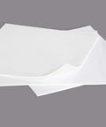 Heavy Duty Food Grade Silicone Rubber Sheets 6By6 Inch 16Thick White 3Pack stacked for crafting and kitchen mat use.