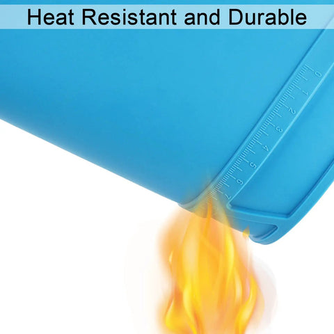 Soldering Mat Silicone Repair Mat Non Slip Heat Resistant To 932 Fahrenheit for Electronics Repair with ruler, flame-resistant