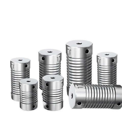 Premium Zinc Alloy Spring Shaft Coupling connects motor shafts to rotary encoders in various sizes for automation projects.