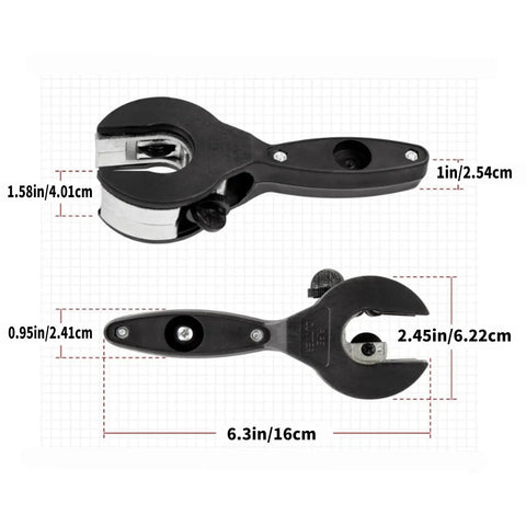Ratcheting Pipe Cutter With Ergonomic Handle And Included Gloves For Home Plumbing Heavy Duty Metal Build Easy Grip Tubing Tool