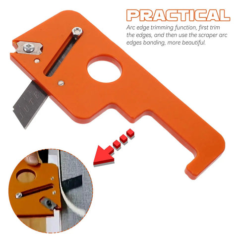 Orange Hand Planer Wood Shaver For Edge Banding And Deburring 8mm Scythe Blade Handy Ergonomic Manual Woodworking Tool