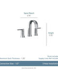 Doux Chrome Two Handle 8 Inch Widespread Bathroom Faucet Trim Kit With Lever Handles Valve Required For Install 9000 Series