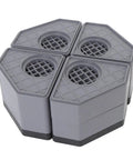 PP Rubber Anti Vibration Pads for Washing Machines and Dryers, 4-pack of hexagonal grey dampers for noise reduction and floor protection