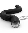 Flexible 4 Inch Aluminum Ducting 8 Feet Long With Four Layer Protection Dryer Vent Hose for HVAC Ventilation, black