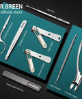 Eight In One Manicure And Pedicure Kit With Stainless Steel Nail Clippers Personal Care Tools In Durable PU Leather Case