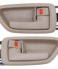 Toyota Beige Interior Door Handle Set For Sequoia 2001-2007, Avalon 2000-2004, and Tundra Crew Cab 2004-2006, 2-Piece Replacement OE