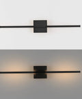 Black 28-Inch Modern Dimmable Integrated LED Wall Sconce for Bathrooms and Hallways, Metal Vanity Light for Bathroom Mirror