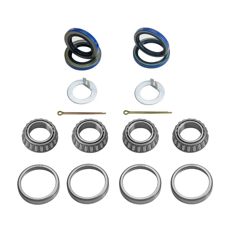 Two Pack Trailer Axle Bearings Kit With L44649 L44610 Inner And Outer Bearings Fits One And One Sixteenth Inch Trailer Axle Includes Grease Seals 12192TB 1.250 Inch And 15192TB 1.500 Inch Cotter Pin Included