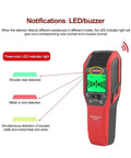 Straight Up Heavy Duty Ultrasound Wall Scanner Detector And Non Ferrous Metal Stud Finder For AC Voltage Live Wire Wood And Copper Ut387C Edition Tracks Tight with LED indicators.