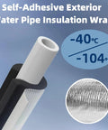 Self-Adhesive Pipe Insulation Foam Tubes 20 Pack, 1.31 Ft Each, 0.59 Inch Thick for freeze protection, showing insulation material.