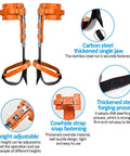 Tree Climbing Spikes Pro Gear For Tree Work Adjustable Climbing Spurs with cowhide straps and steel claws