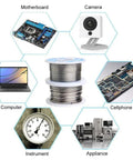 Sixty Forty Rosin Core Solder Wire 0.6mm And 1.5mm Tin Lead For Electronics and more, surrounded by electronics images.