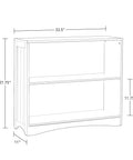 Diagram of Two Large Open Shelves Toy Organizer Bookcase With Beadboard Side Panels Gray Finish Holds Up To 75 Lbs Total